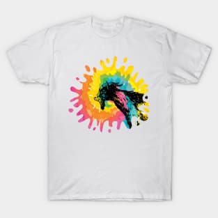 Love Goats Rainbow Tye Dye Artsy T-Shirt